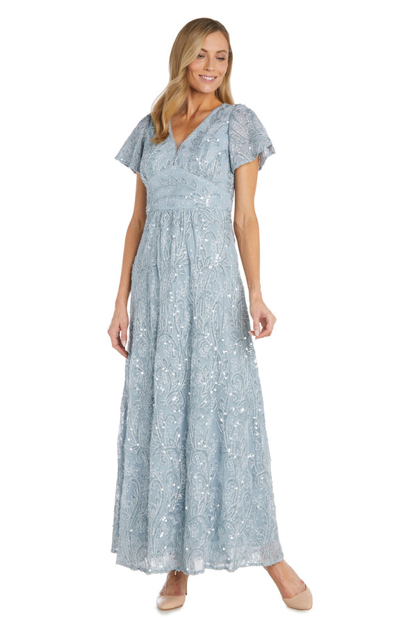 Sequin Mother of the Bride Dress Long R&M Richards 1041