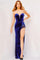 Prom Dresses Long Strapless Velvet Prom Dress Royal