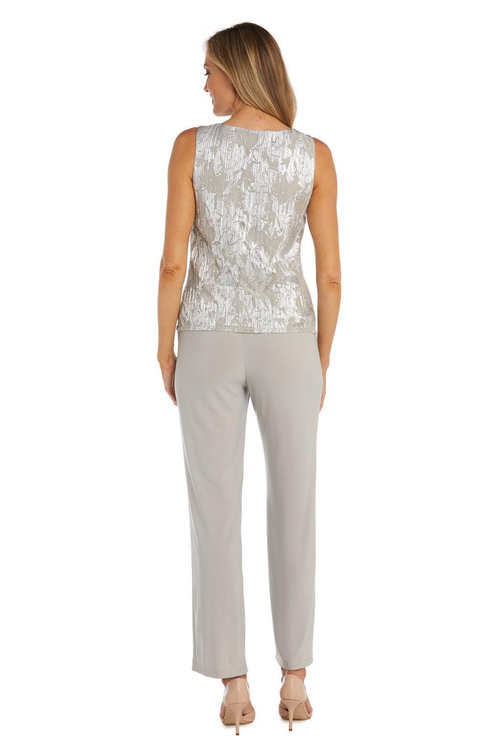 Pant Suit Long Formal Petite Pant Suit Champagne/Silver