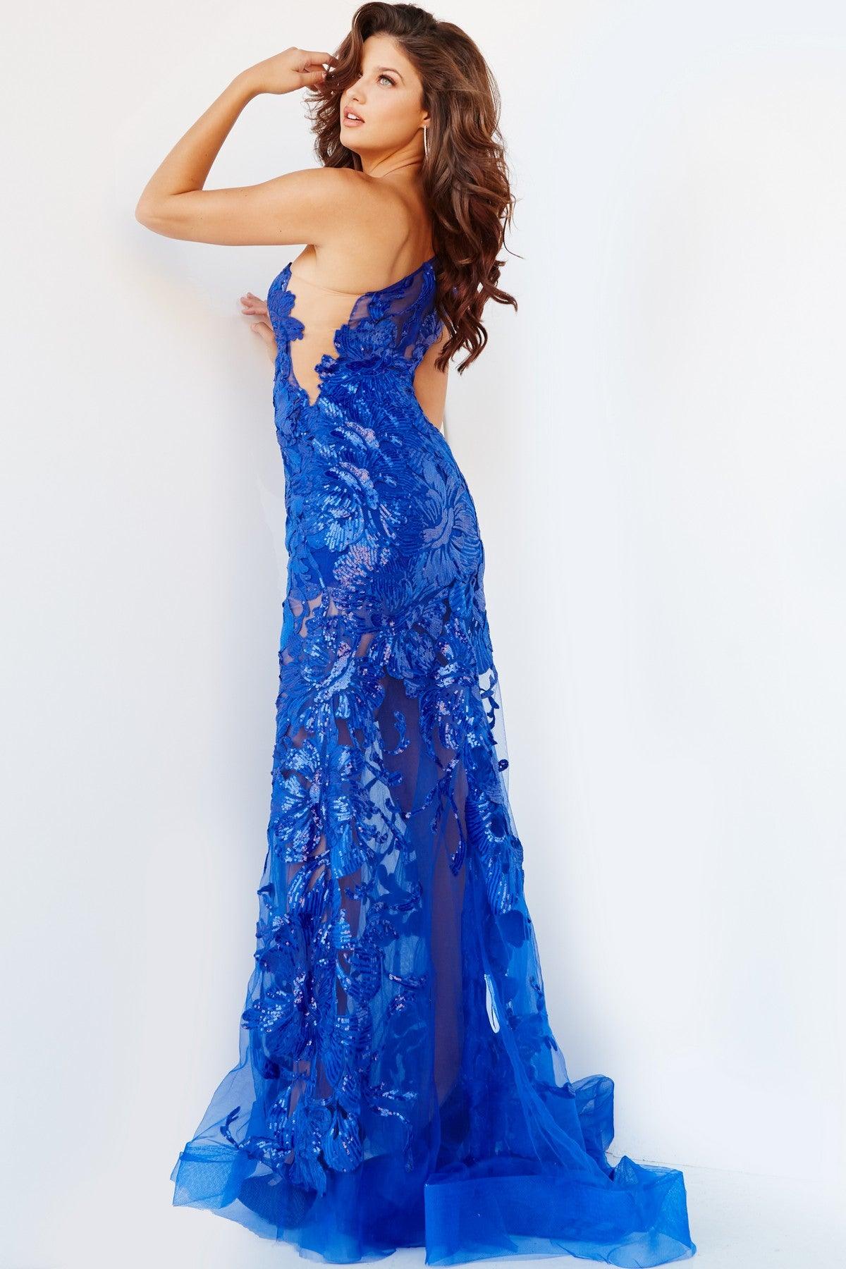 Jovani 02895 One Shoulder Formal Long Prom Gown