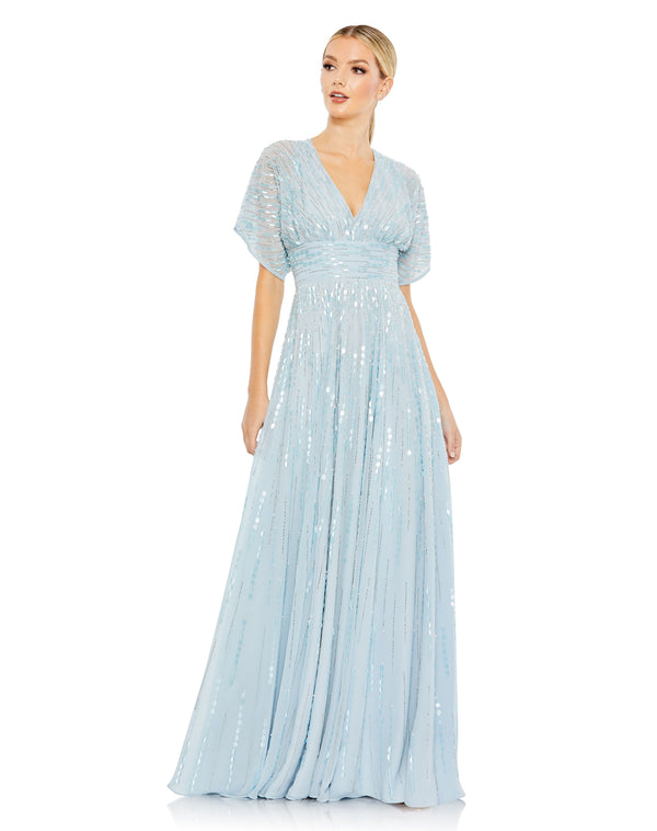 Beaded A Line Long Formal Evening Gown Beaded A Line Evening Mac Duggal 10807