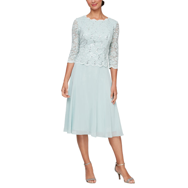 Mother of the Bride Dresses Short Mother of the Bride Sequin Tea Length Dress Fresh Mint