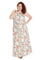 Plus Size Dresses Long Plus Size Halter Floral Maxi Dress Ivory/Coral