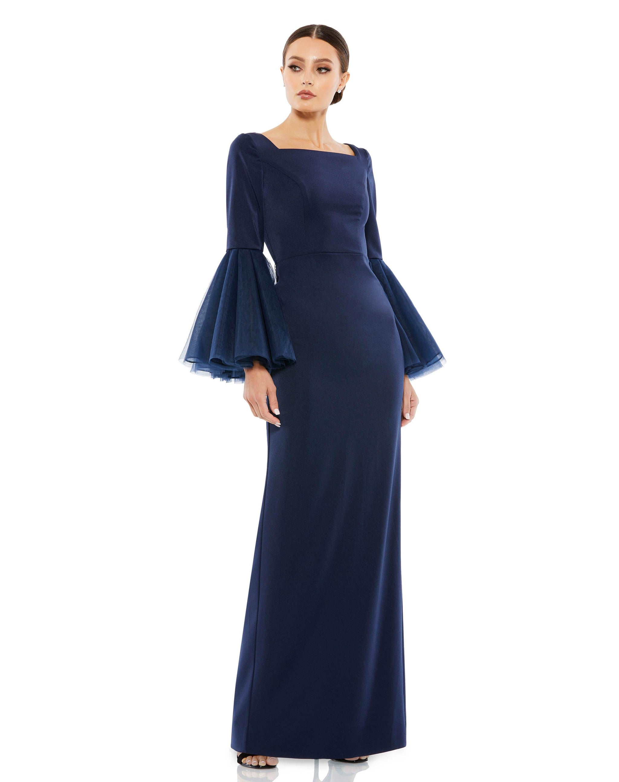 Long Formal Bell Sleeve Dress Bell Sleeves Mac Duggal 11233