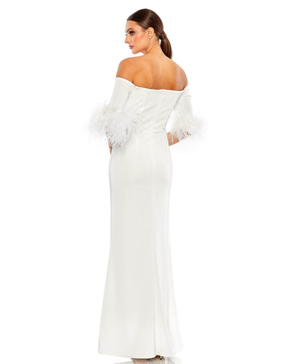 Formal Dresses Long Off Shoulder Formal Gown White