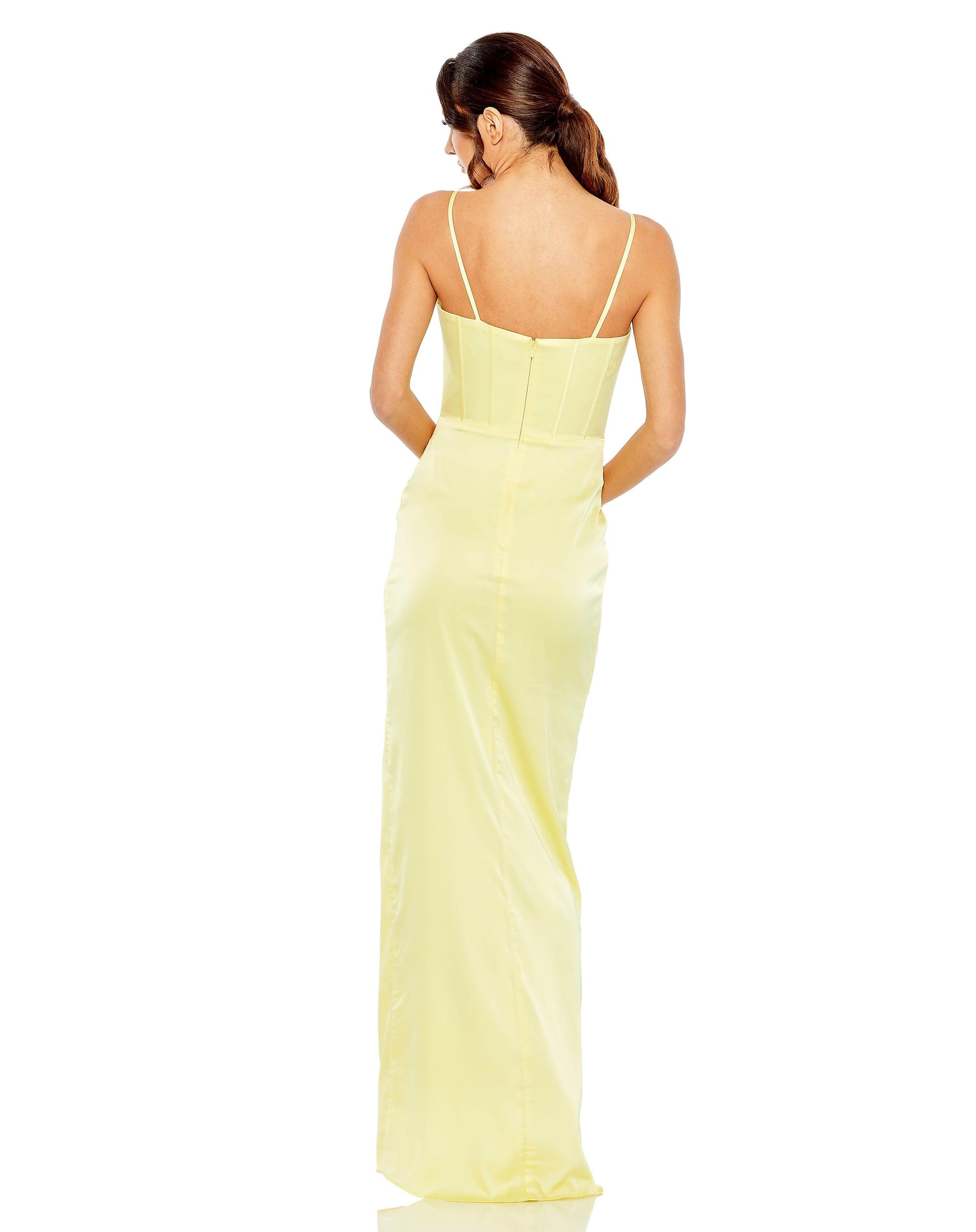Prom Dresses Long Spaghetti Strap Prom Dress Lemon 