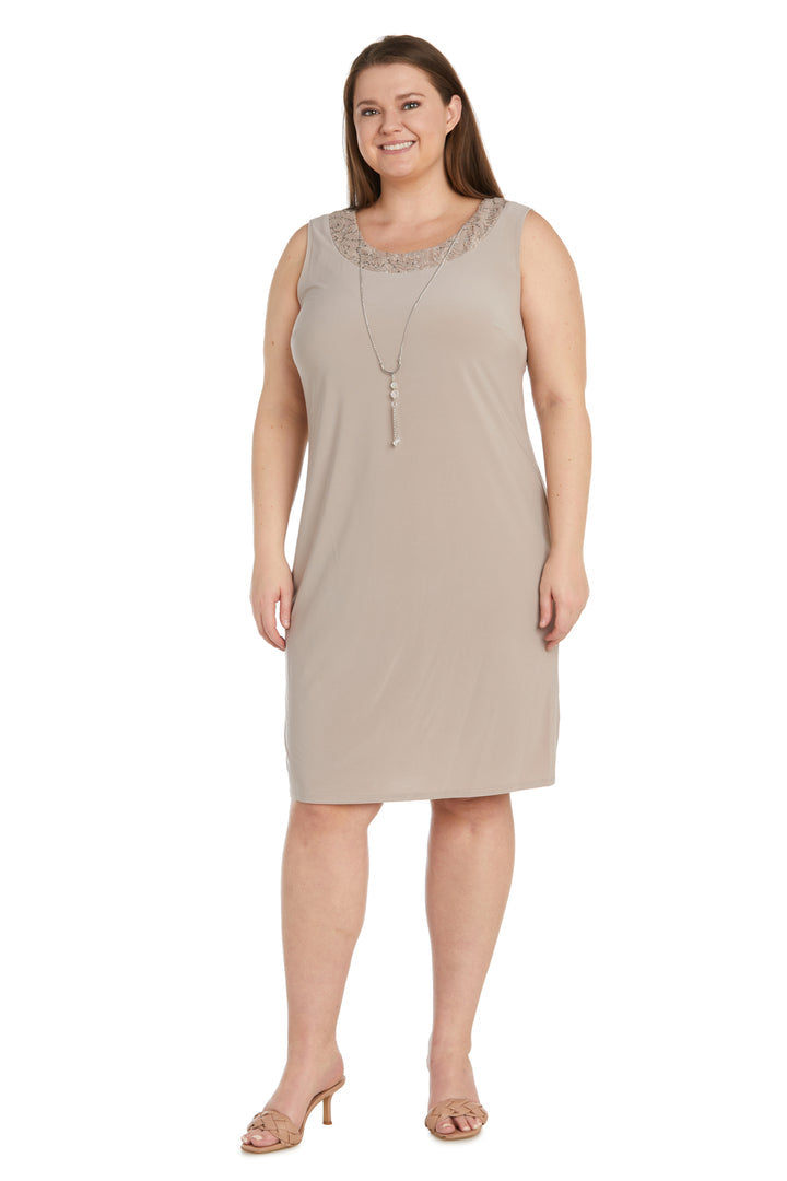 Sequenced Laced Jacket Dress - Plus  Merlot / 18w by R&M Richards