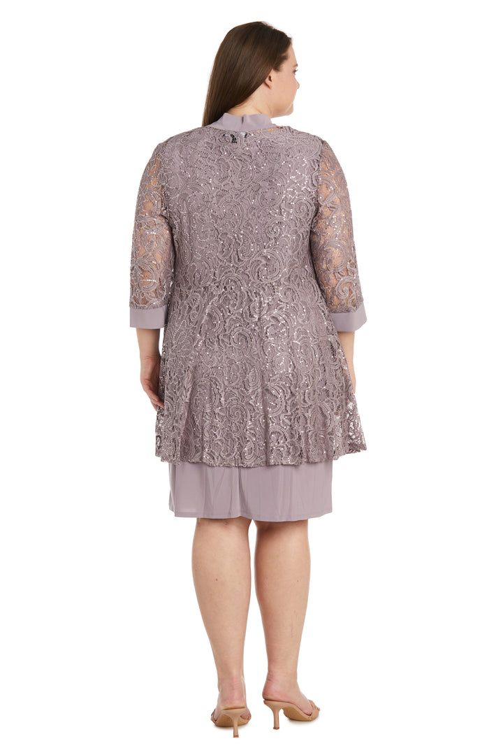 R&M Richards 1160W Short Mother of the Bride Plus Size Jacket Dress