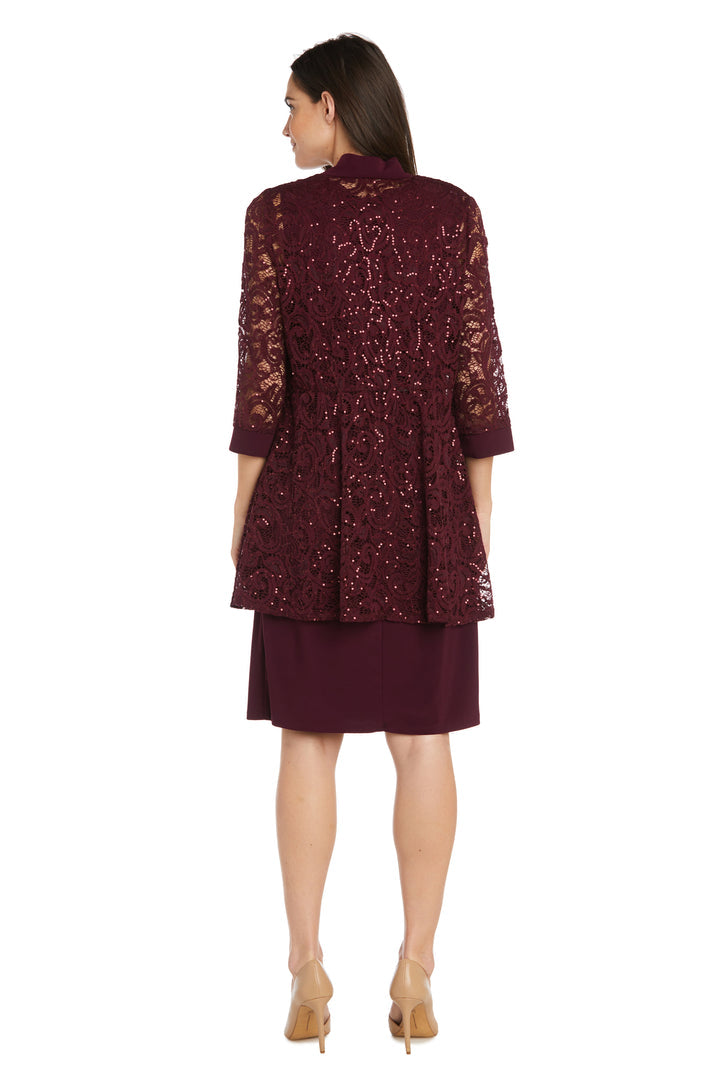 Mother of the Bride Dresses Short Mother of the Bride Sequin Jacket Dress Merlot