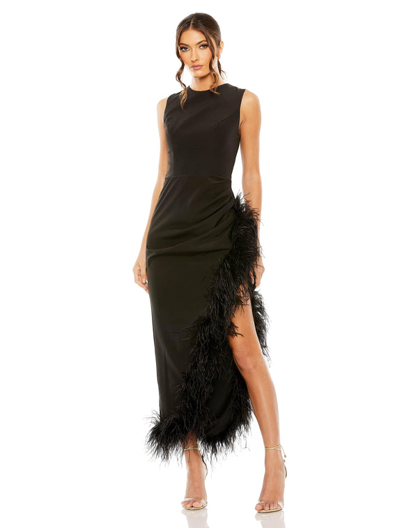 High Low Sleeveless Cocktail Dress High Low Hem & Sleeveless Style Mac Duggal 11626