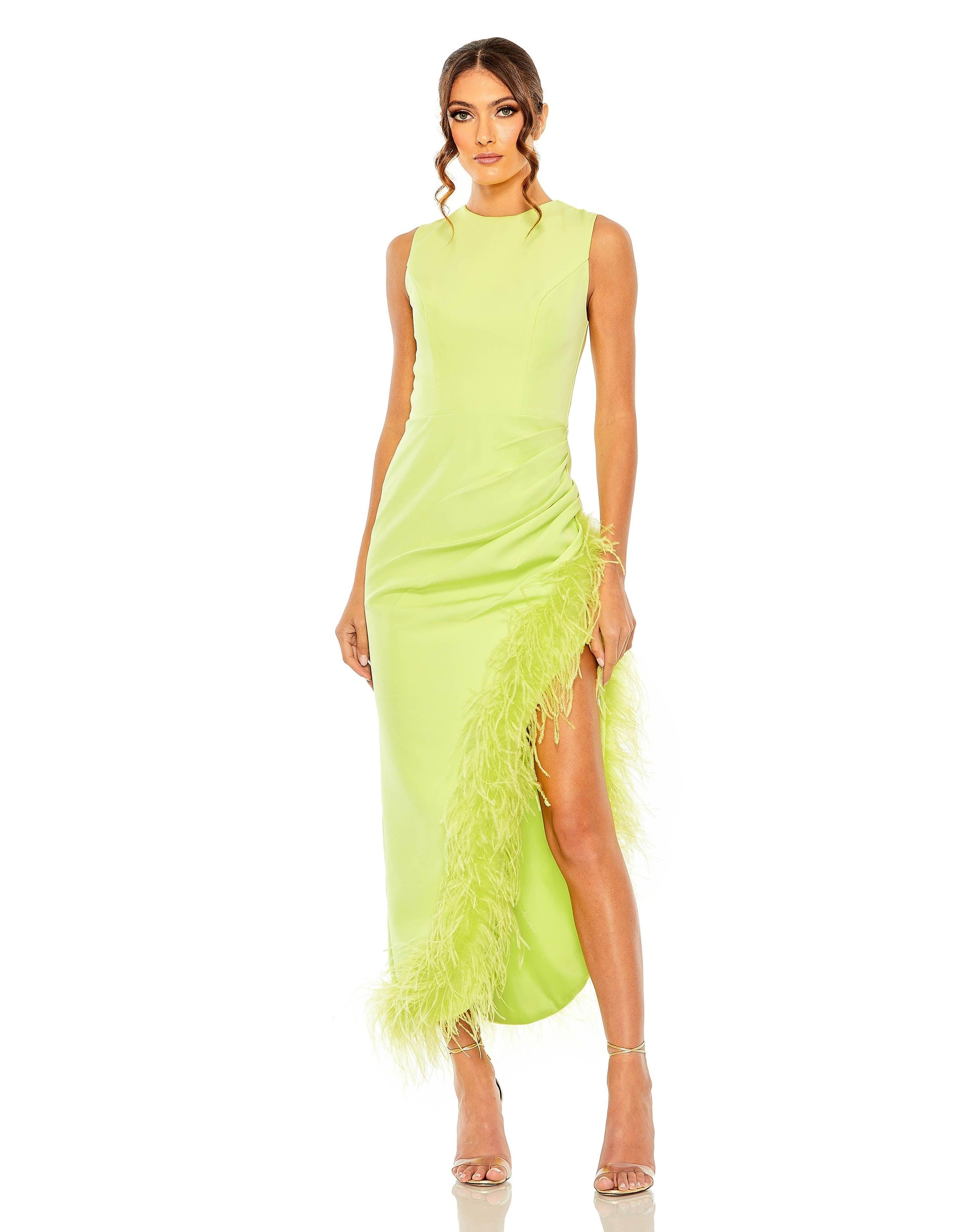 Cocktail Dresses High Low Sleeveless Cocktail Dress Lime