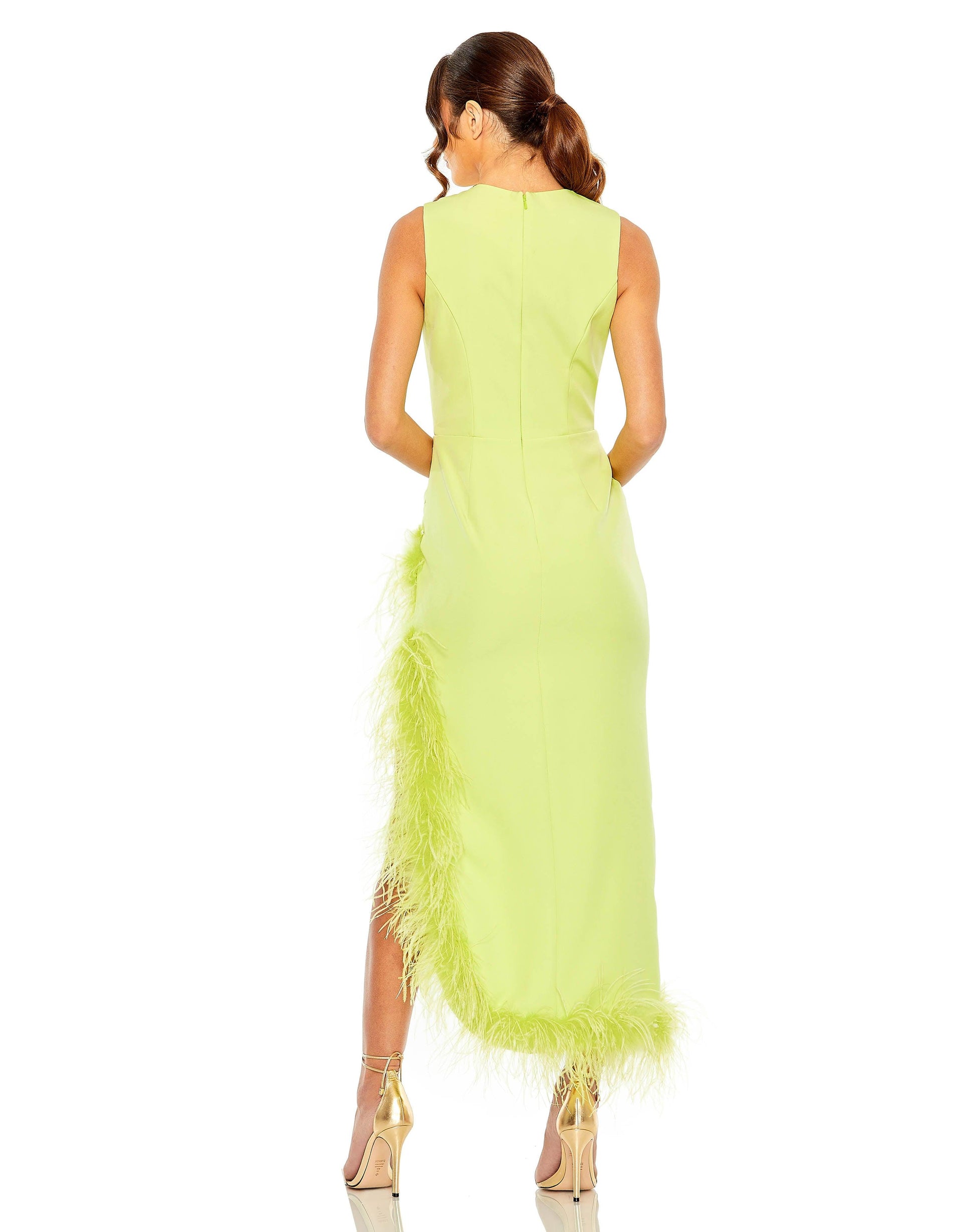 Cocktail Dresses High Low Sleeveless Cocktail Dress Lime