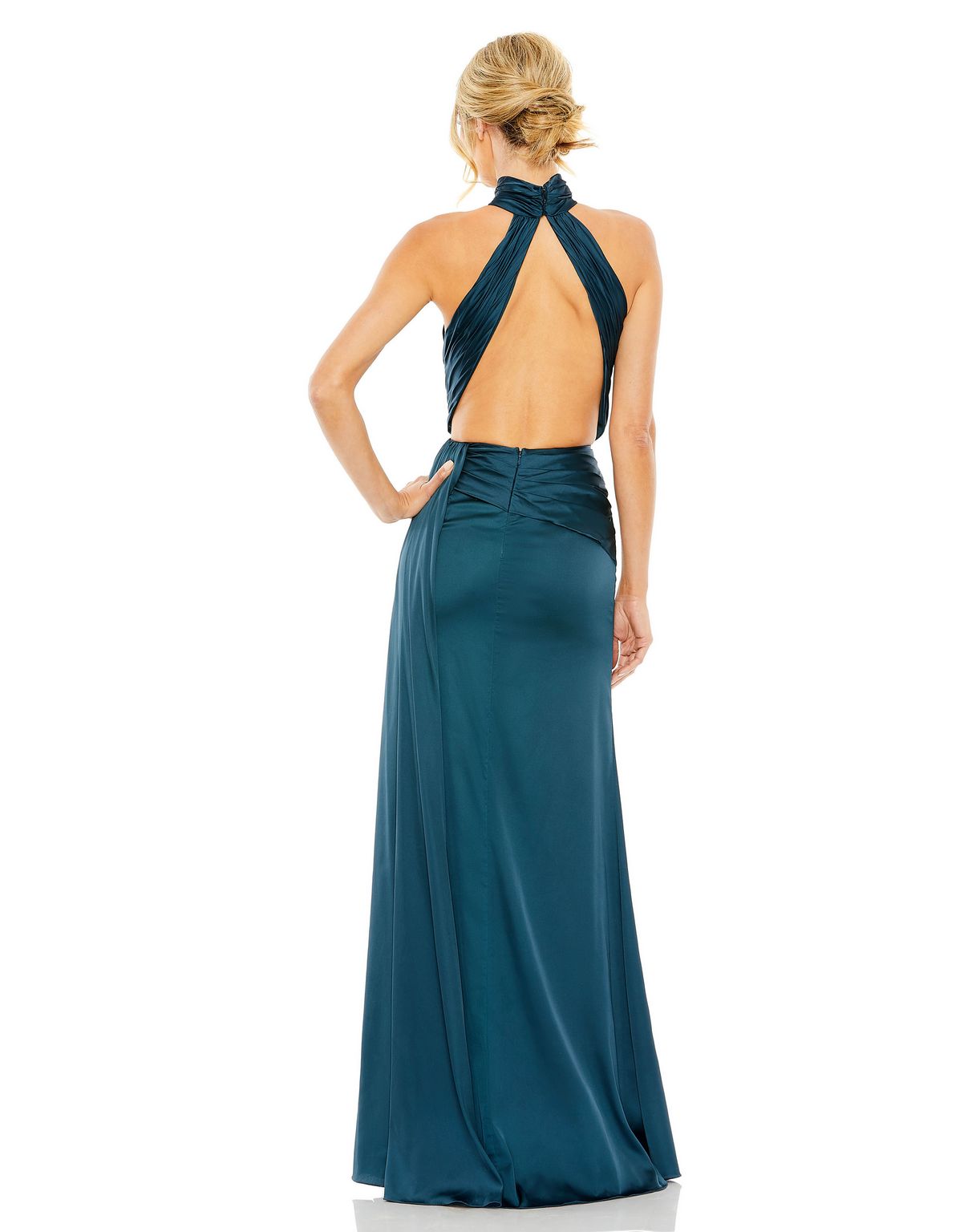 Mac Duggal 11642 Prom Formal High Halter Long Dress