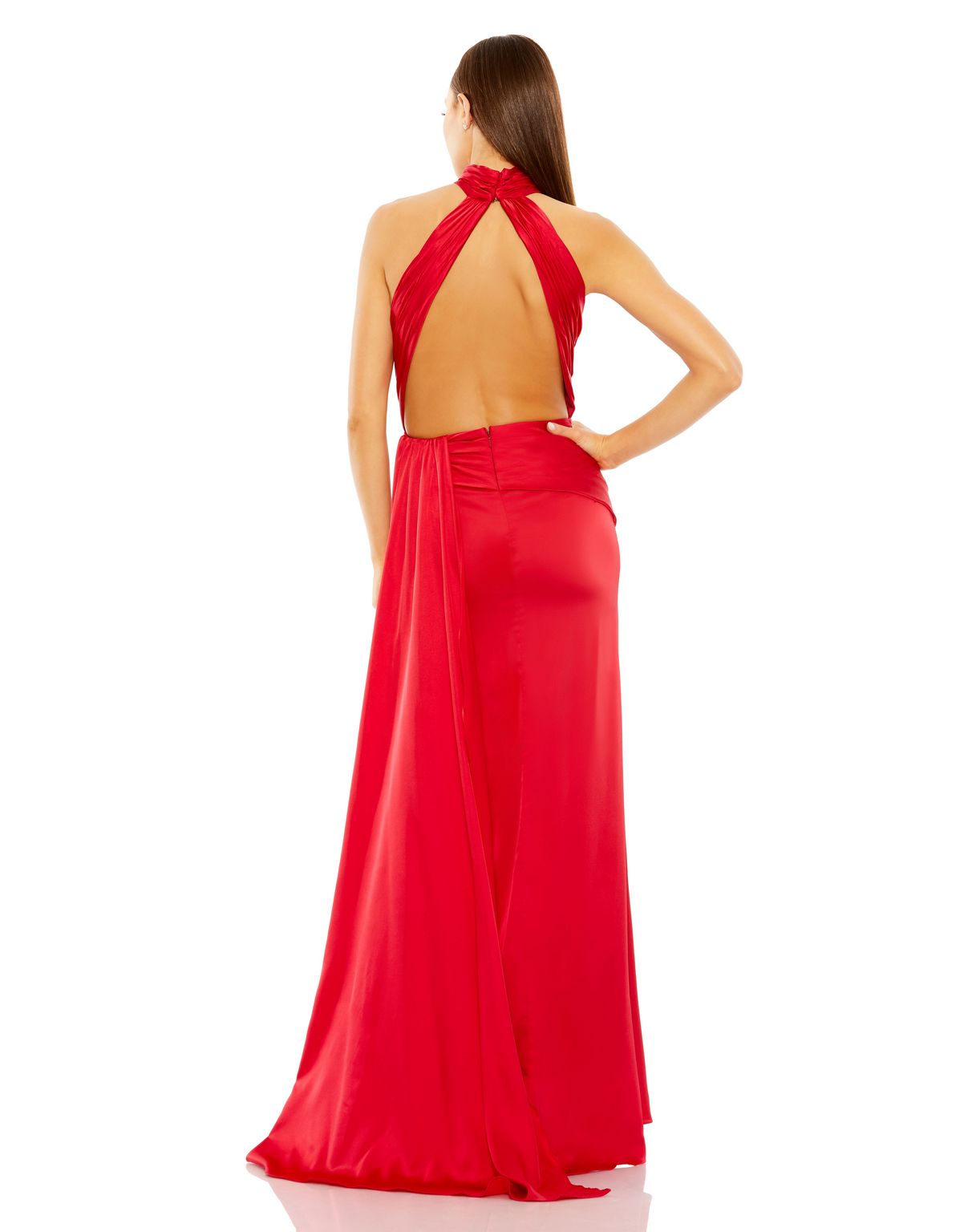 Mac Duggal 11642 Prom Formal High Halter Long Dress