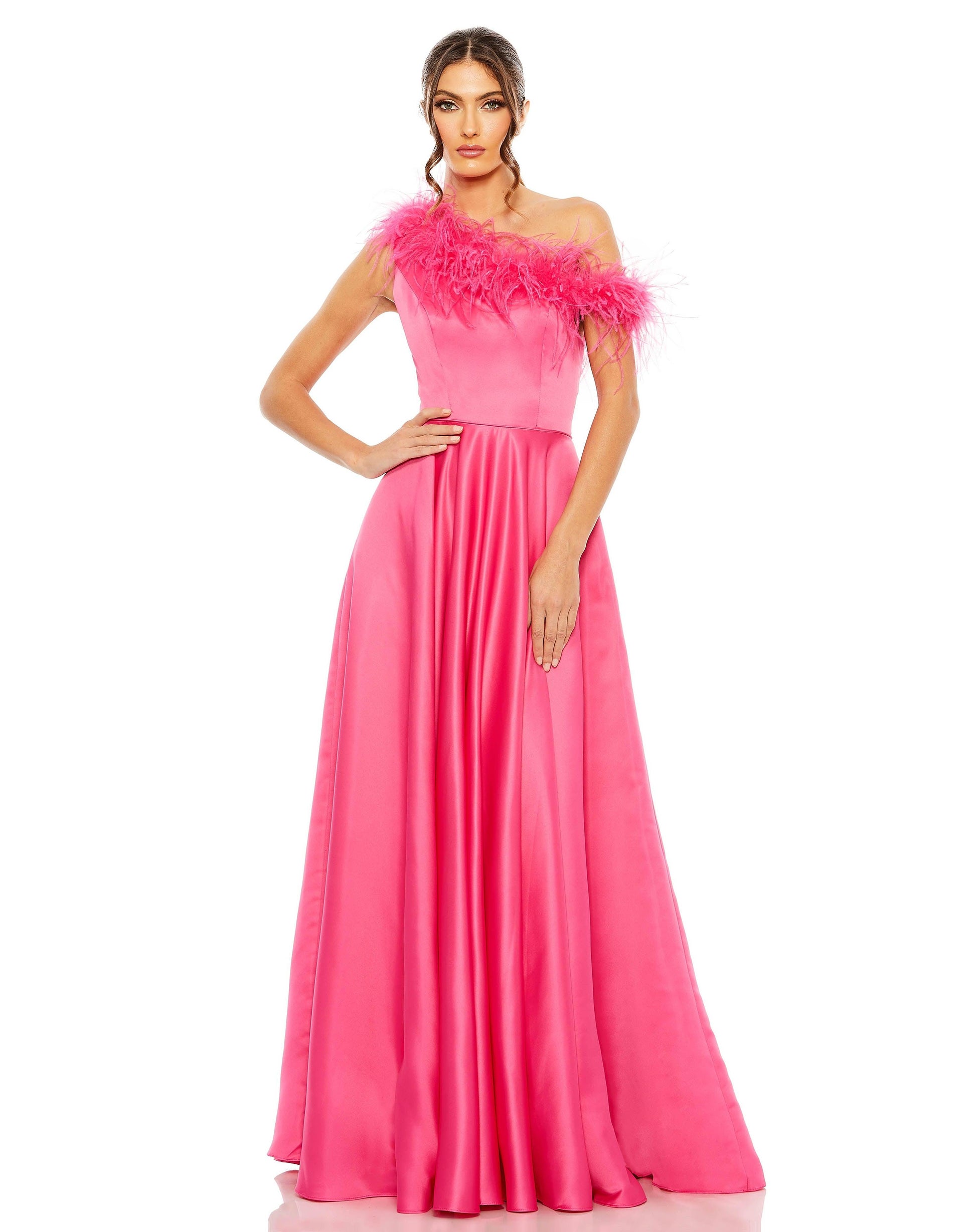 Mac Duggal 11684 Long Formal One Shoulder Prom Gown
