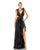 Prom Dresses Long Formal Pleated Feather Prom Dress Black