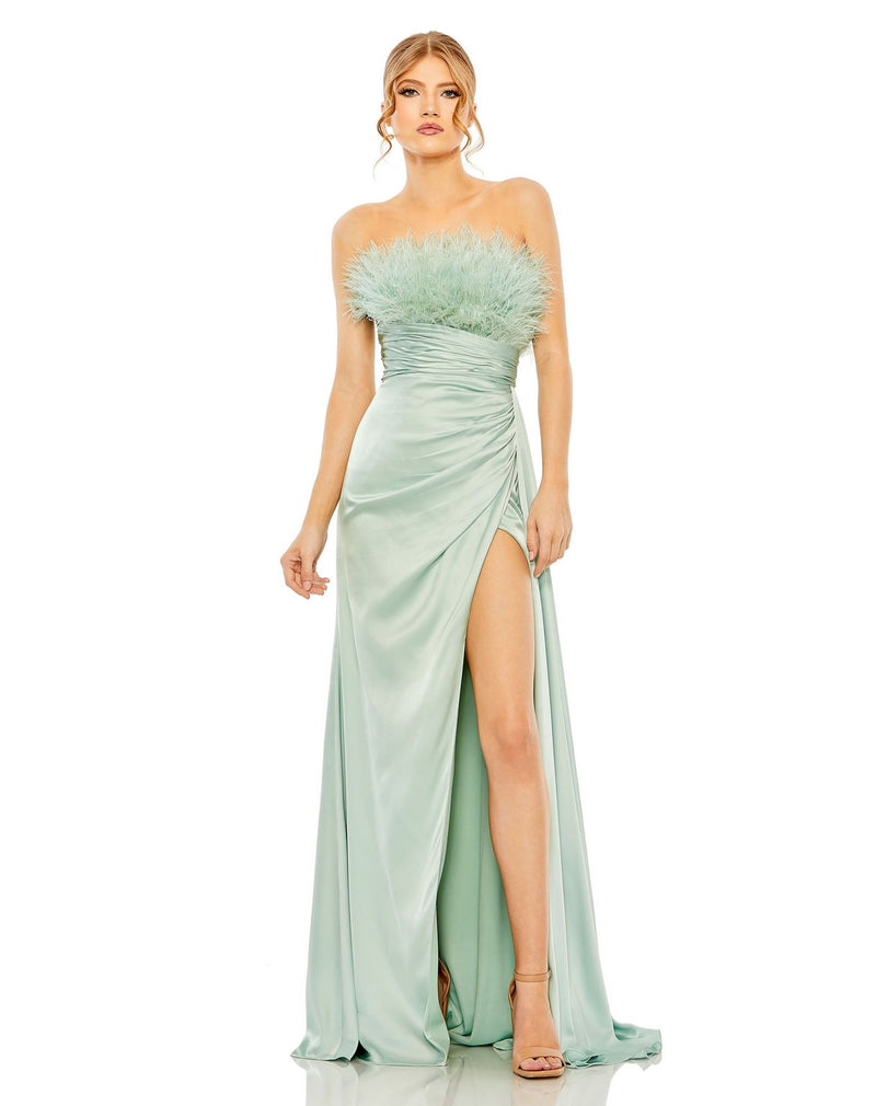 Prom Dresses Long Formal Feather Prom Dress Seafoam