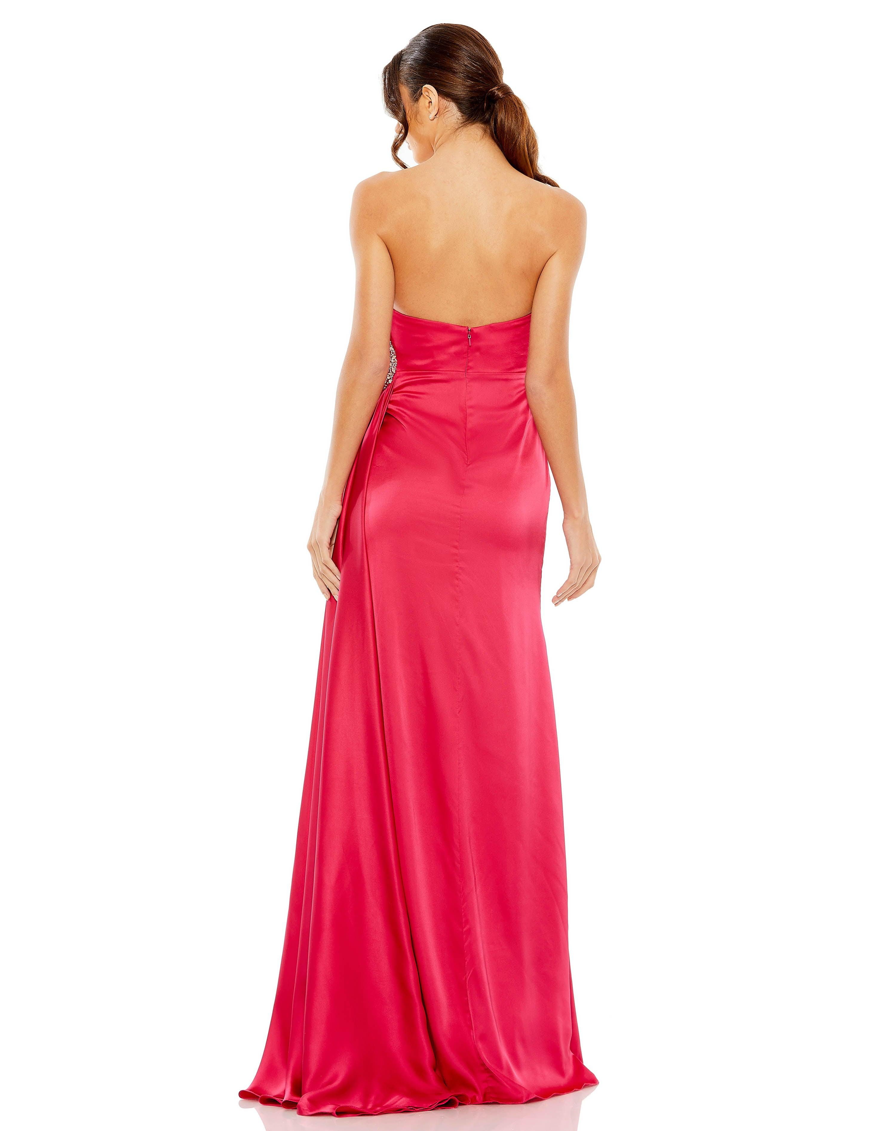 Prom Dresses Prom Strapless Long Formal Gown Hot Pink
