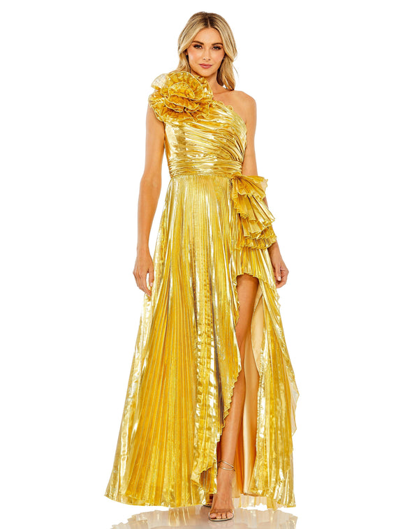 Prom One Shoulder Long Gown One Shoulder Detail Mac Duggal 11696