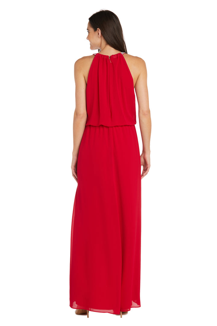 Formal Dresses Long Formal Halter Keyhole Dress Red