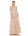 Formal Dresses Long Sleeve Formal Beaded Fringe Evening Gown  Dusty Rose