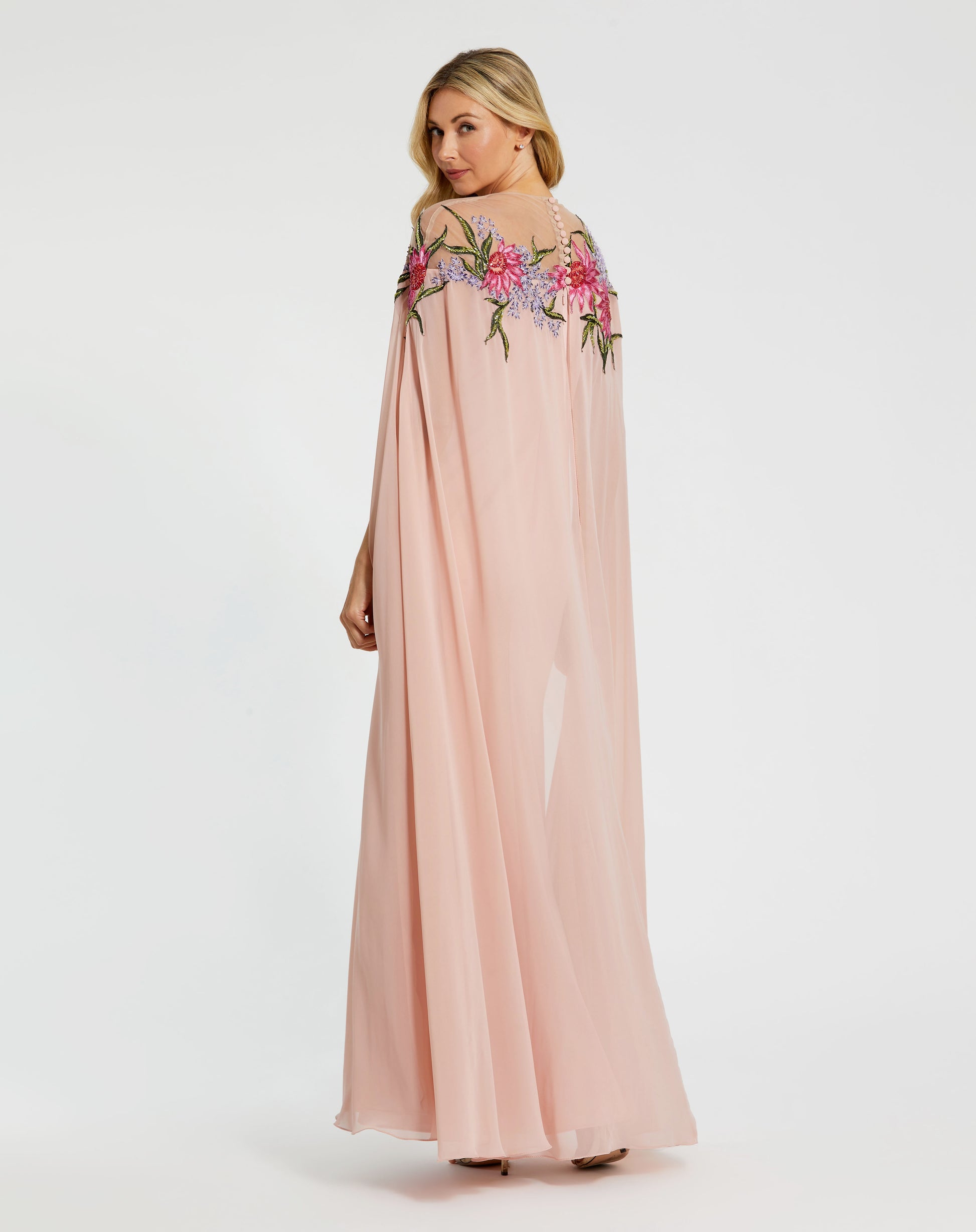 Mac Duggal 11798 Long Formal Evening Cape Dress