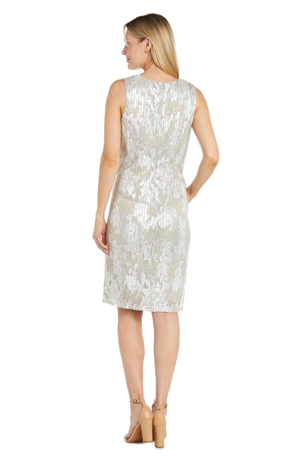 Mother of the Bride Dresses Short Mother of the Bride Jacket Dress Champagne/Silver