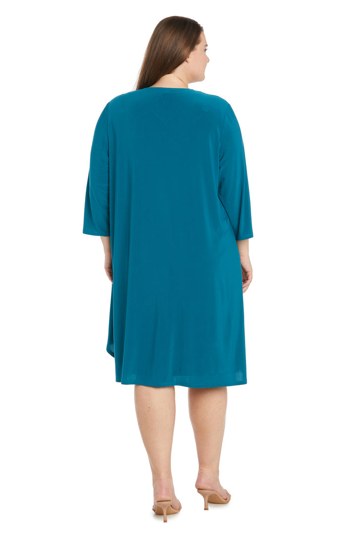 R&M Richards 1237W Short Plus Size  Jacket Printed Dress