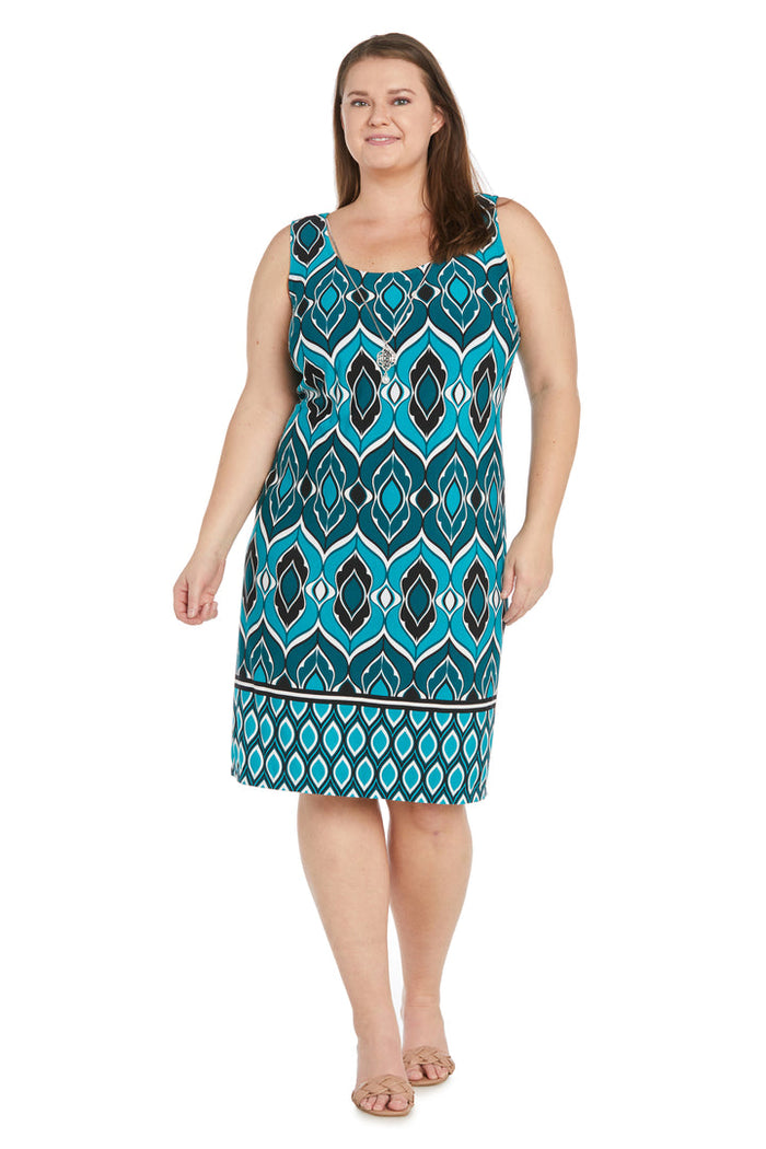 Plus Size Dresses Mother of the Bride Plus Size Fly Away Jacket Printed Dress Teal/Navy