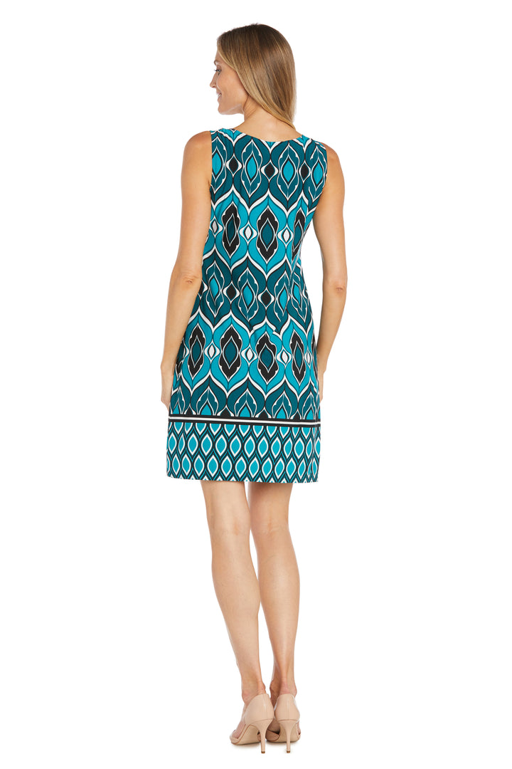 R&M Richards 1237 Short Mother of the Bride Jacket Printed Dress