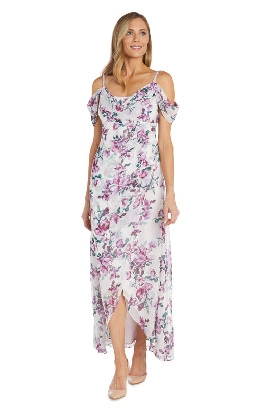 Mother of the Bride Dresses Formal Mother of the Bride Floral High Low Dress Ivory/Lilac