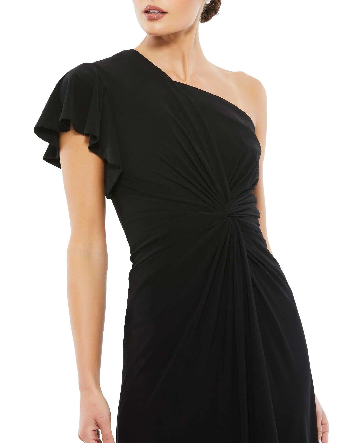 Mac Duggal 12480 High Low One Shoulder Fitted Dress