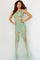 Prom Dresses Long One Shoulder Beaded Prom Gown Pale/Green