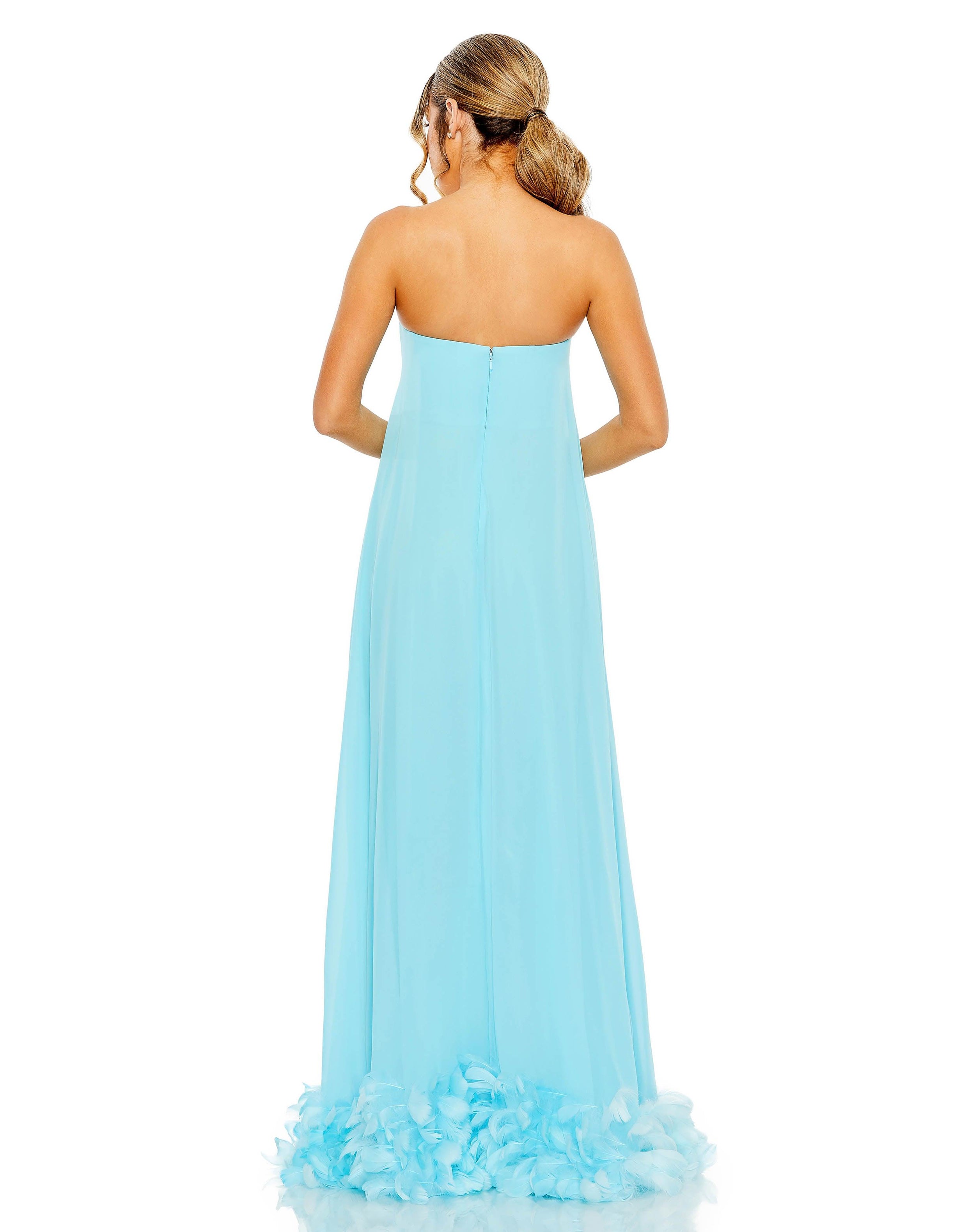 Formal Dresses High Low Chiffon Formal Dress Aqua