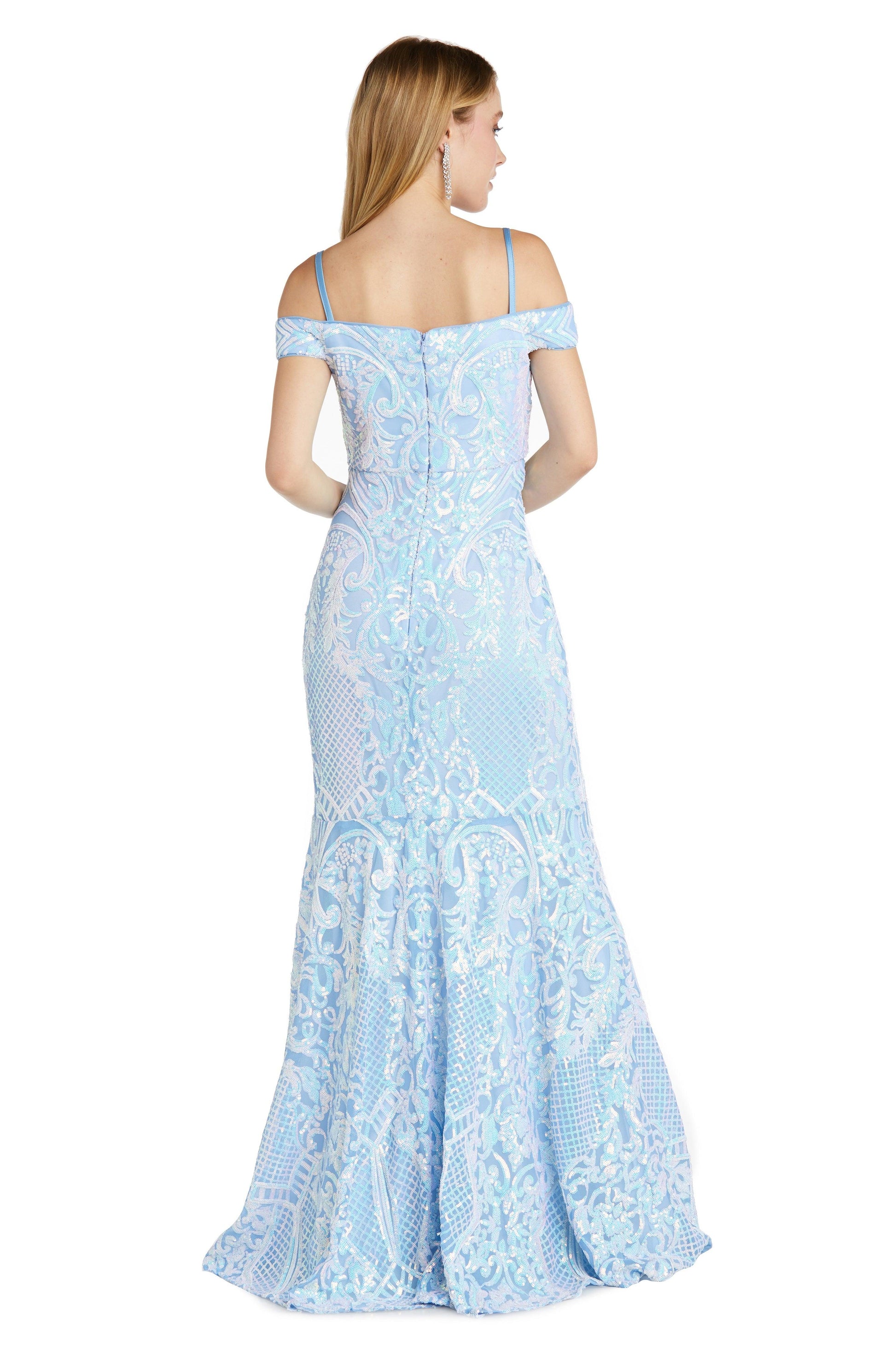 Morgan & Co 13005 Long Off Shoulder Prom Formal Dress