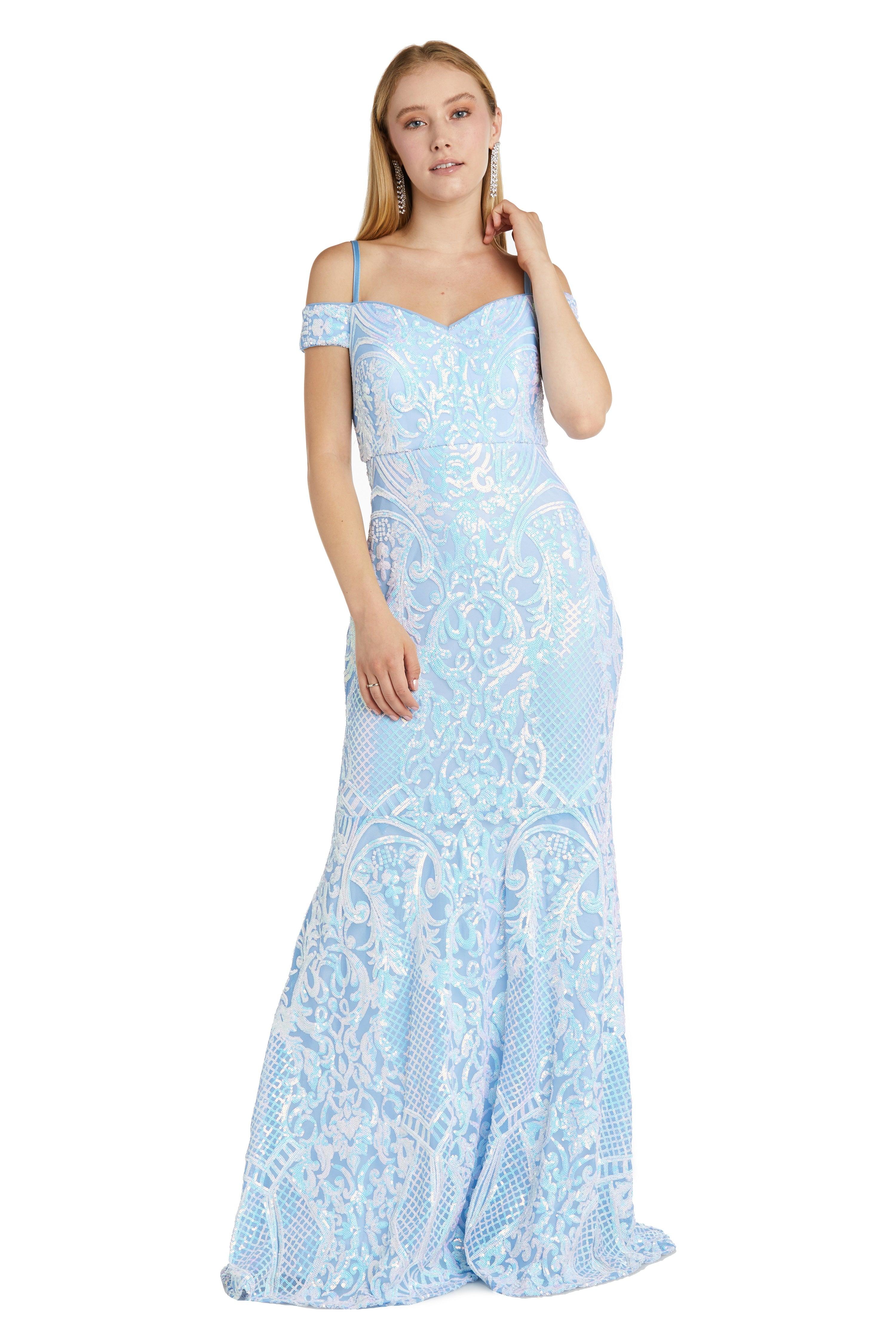 Morgan and co off the shoulder dress store