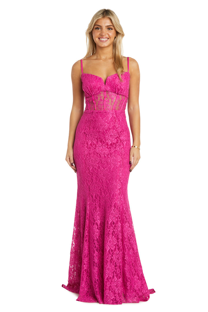Prom Dresses Formal Fitted Corset Prom Long Dress Hot Pink