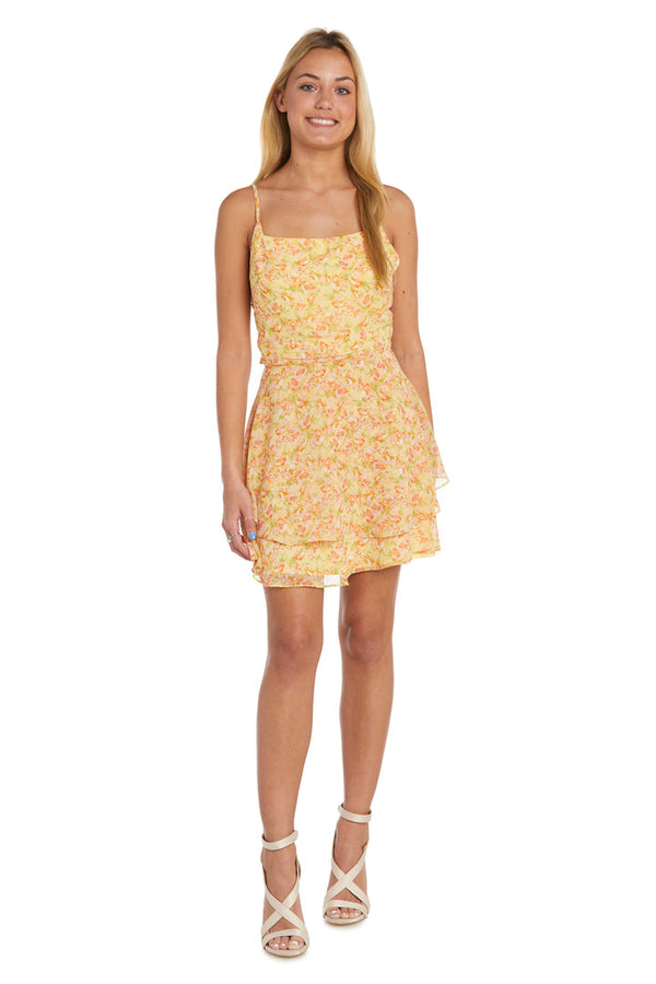 Morgan & Co 13185 Short Printed Cocktail Dress
