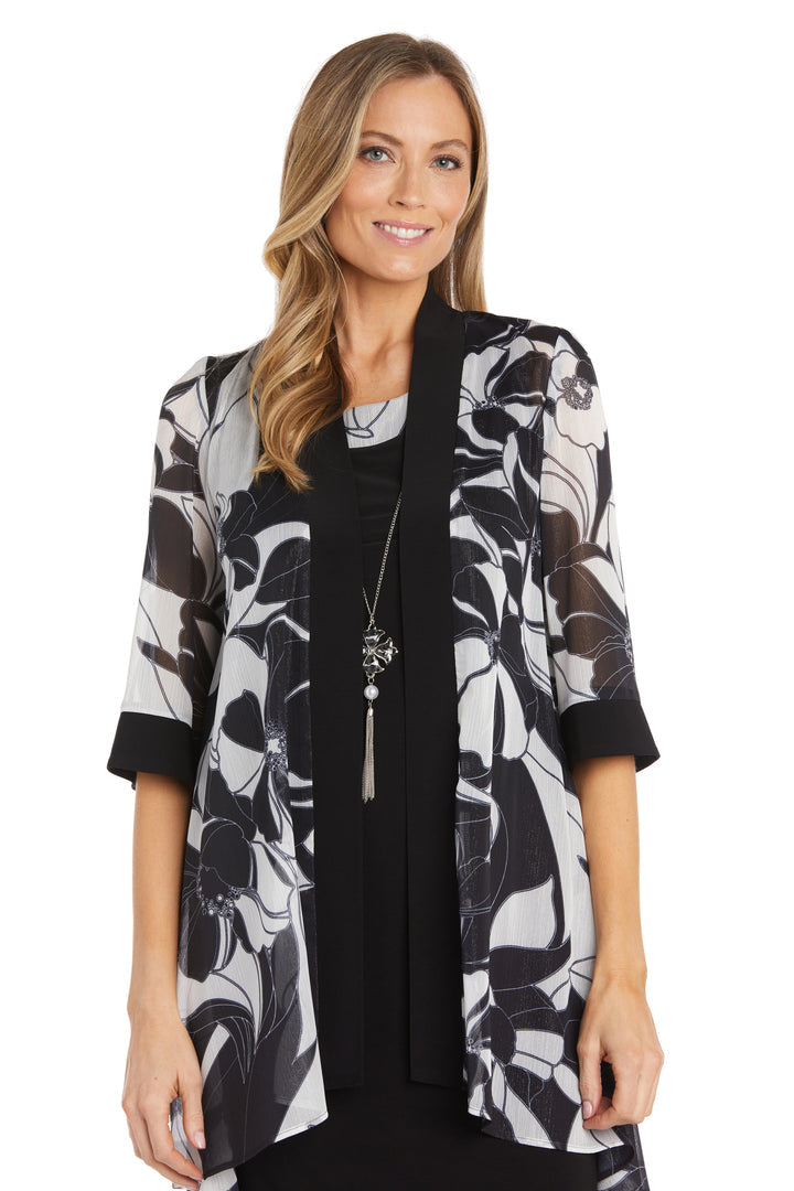 R&M Richards 1332 Short Mother of the Bride Floral Jacket Dress