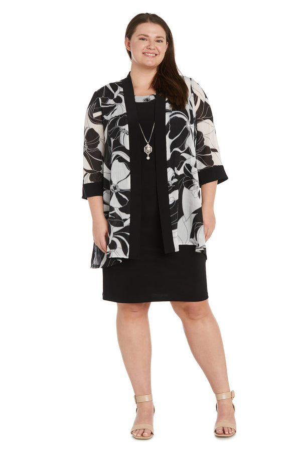 Plus Size Mother of the Bride Dress Jacket Dress R&M Richards 1332W