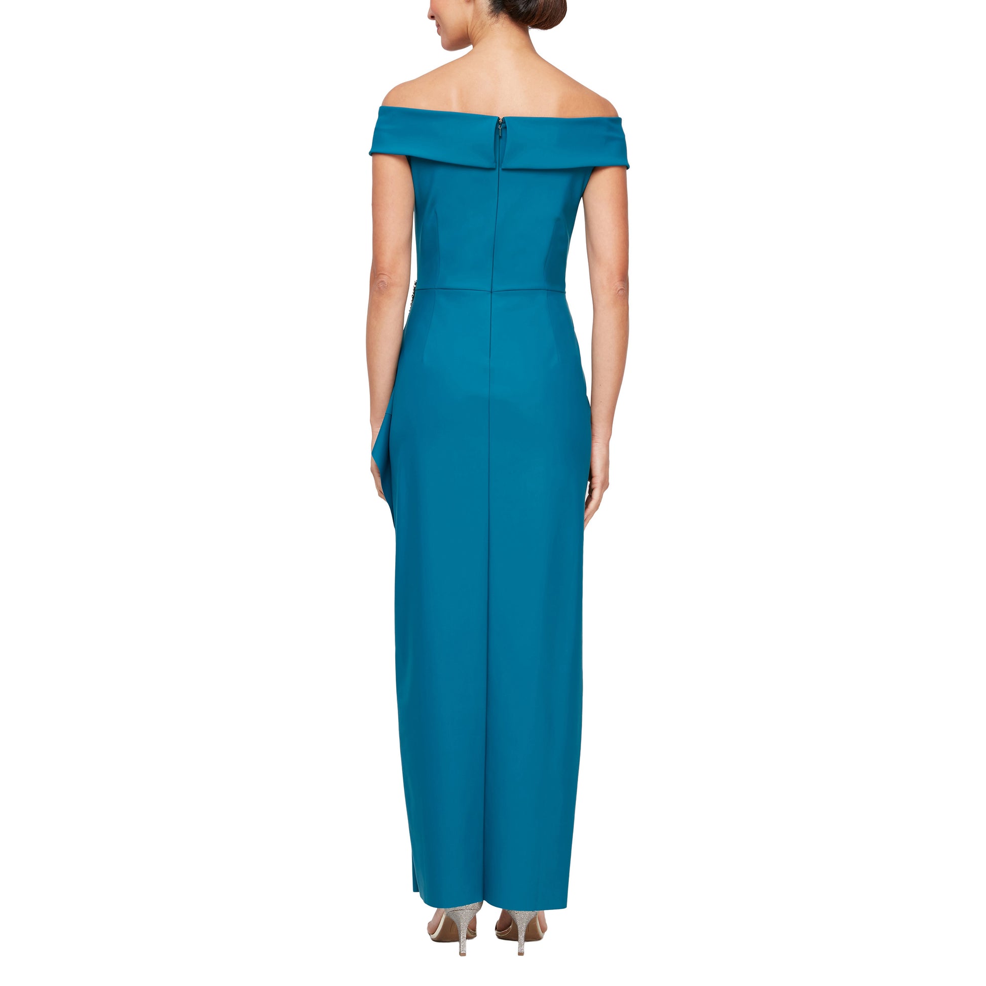 Alex Evenings 134164 Long Formal Cascade Ruffle Evening Dress