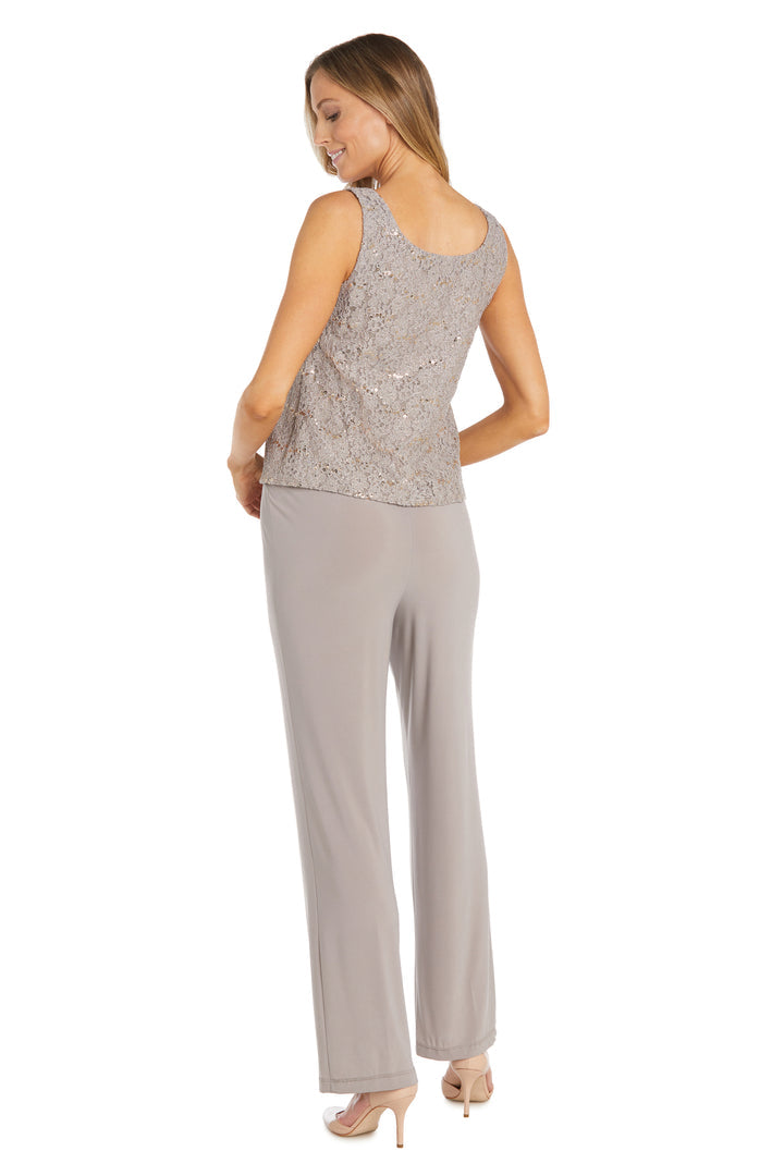 Pant Suit Mother of the Bride Pearl Jacket Pant Suit Taupe