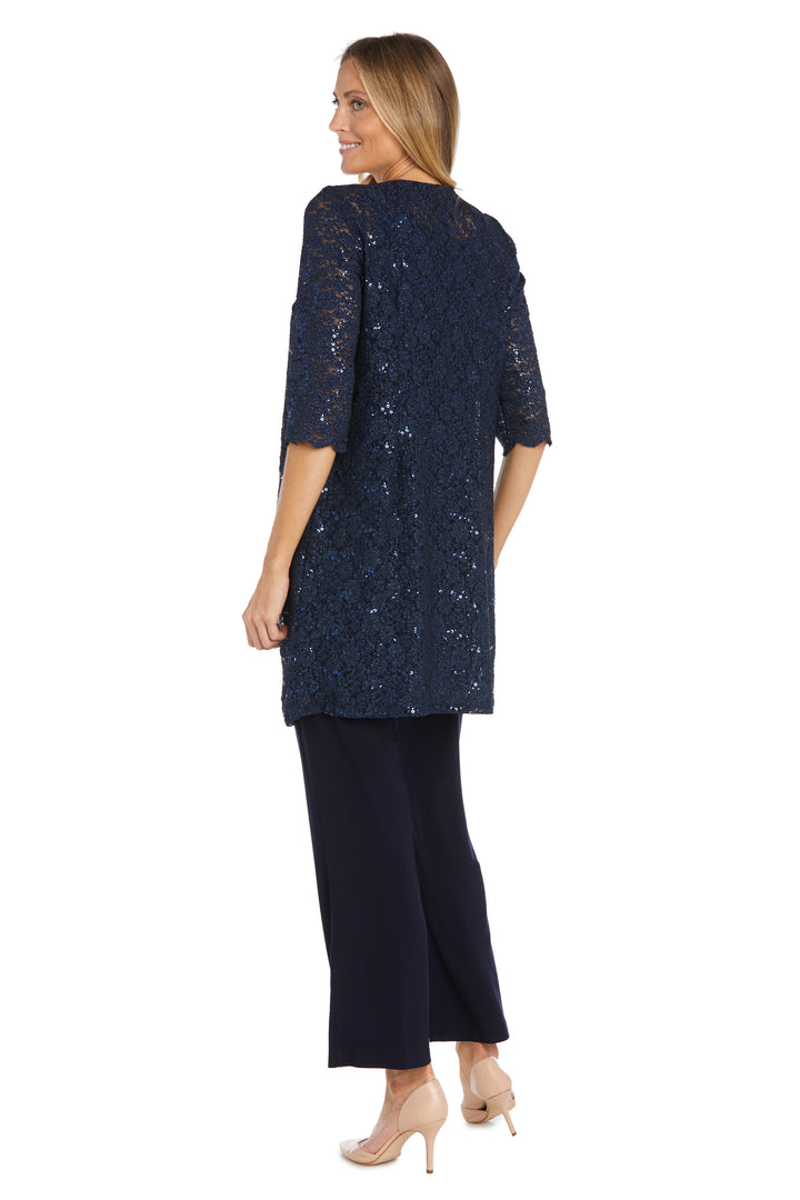 Pant Suit Mother of the Bride Pearl Jacket Pant Suit Navy