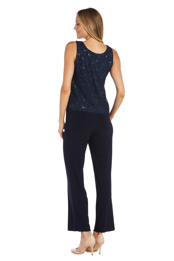 Pant Suit Mother of the Bride Pearl Jacket Pant Suit Navy