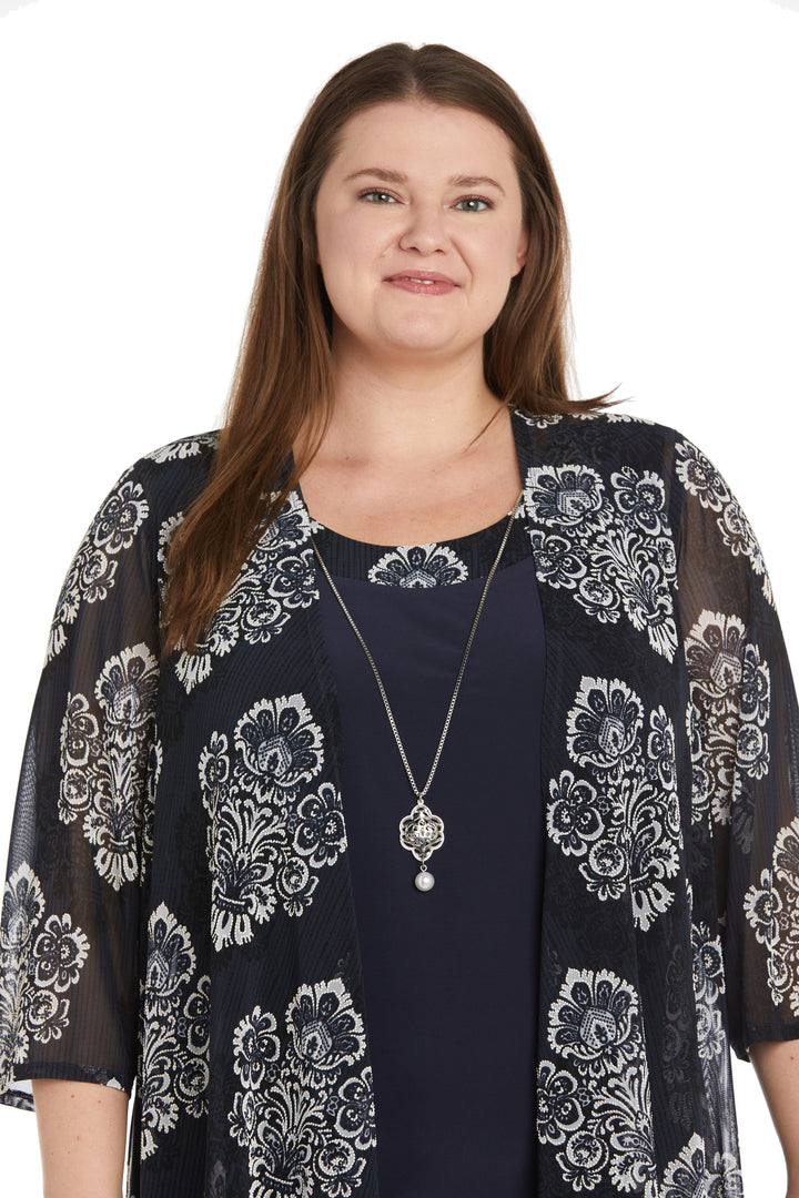 R&M Richards 1427W Mother of the Bride Short Plus Size Jacket Dress