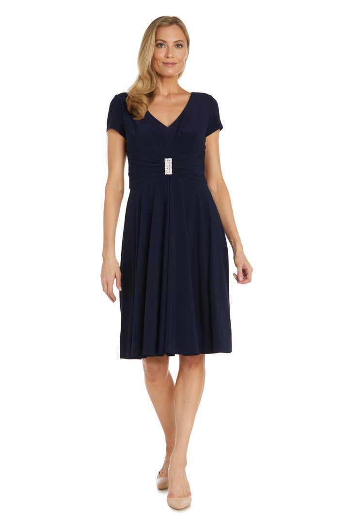 Short Cocktail Dress Knee Length R&M Richards 1429 - Red / 16 Short Cocktail Dress Knee Length R&M Richards 1429 - Red / 16