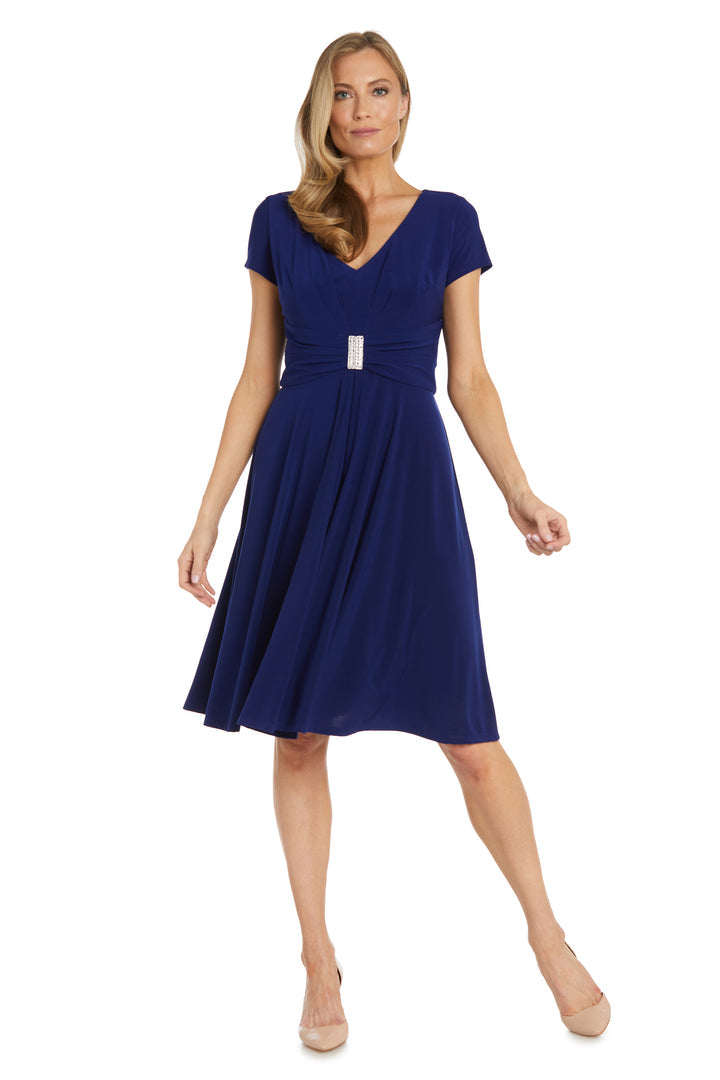 Short Cocktail Dress Knee Length R&M Richards 1429 - Red / 16 Short Cocktail Dress Knee Length R&M Richards 1429 - Red / 16