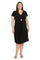 Plus Size Dresses Short Plus Size Mother of the Bride Knee Length Dress Black