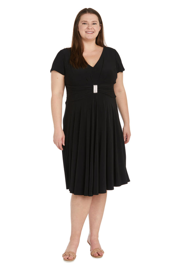 Short Knee Length Dress Cocktail Plus Size R&M Richards 1429W