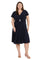 Plus Size Dresses Short Plus Size Mother of the Bride Knee Length Dress Navy
